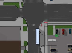 Bus vs. pedestrian13