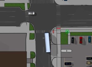 Bus vs. pedestrian10